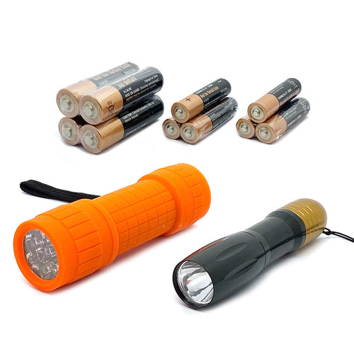 TOMCAT ALKALINE BATTERY AND TORCHES VALUE PACK