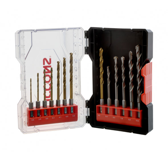 ICCONS HSS & T/C 1/4" HEX DRIVE DRILL SET 13PCE