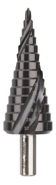 STEP DRILL  SPIRAL FLUTE  4-30MM  2MM  HSS-CO  TiN