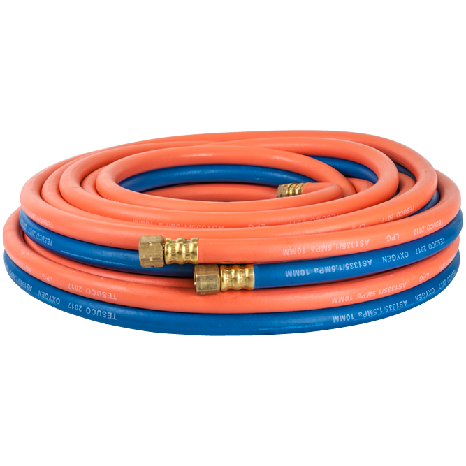 TWIN HOSE OXY/LPG 10MM ID 10 METER COIL