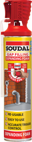 SOUDAL GENIUS GUN GAP FILLING EXPANDING FOAM  750ml CHAMPAGNE