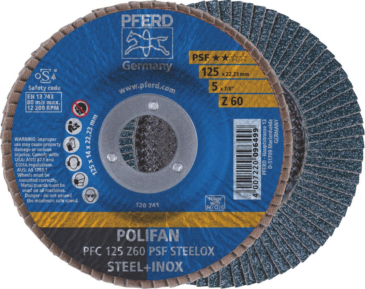 FLAP DISC PFERD PFC 125 Z  60 PSF