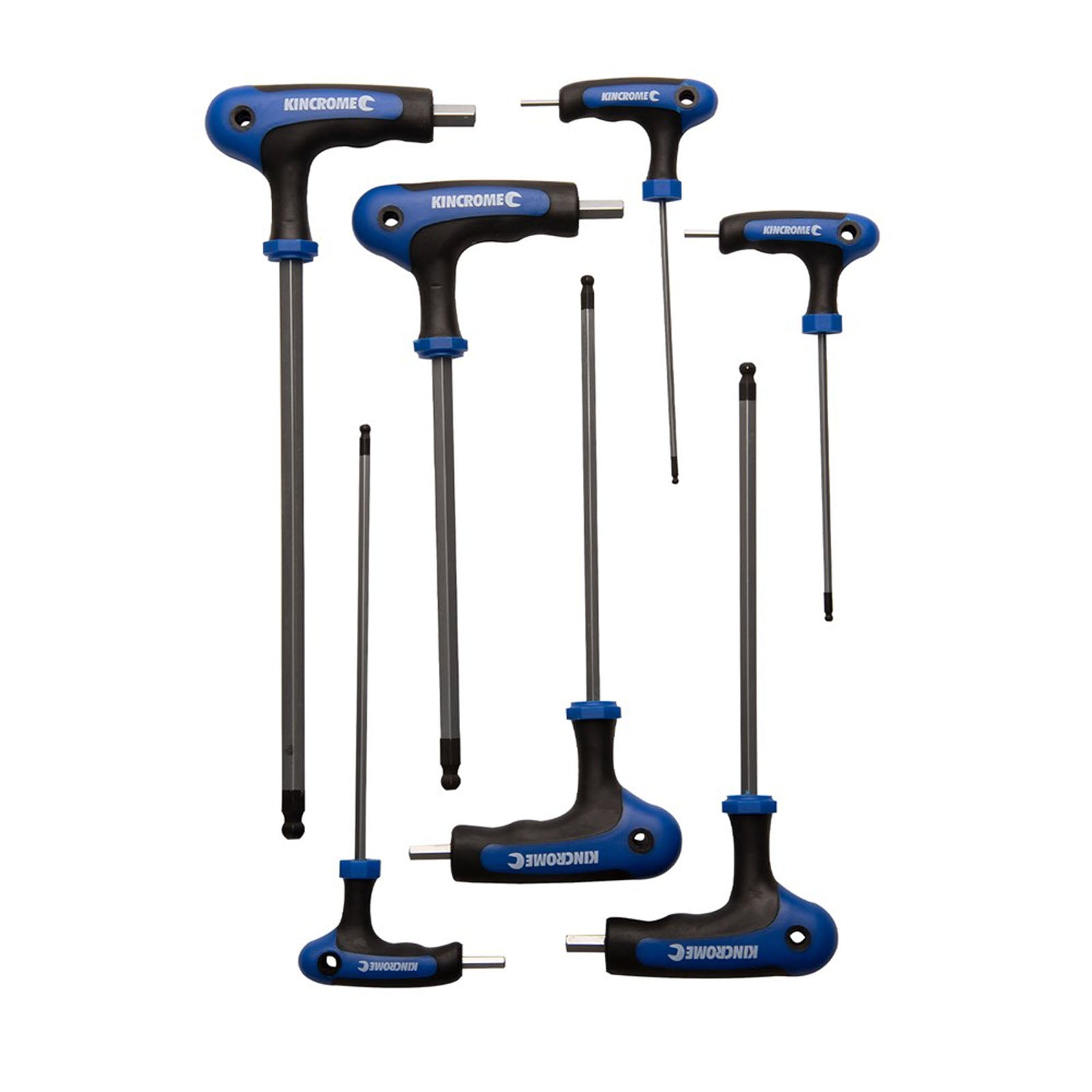 KINCROME K5240 7 PIECE T HANDLE BALL HEX KEY SET METRIC
