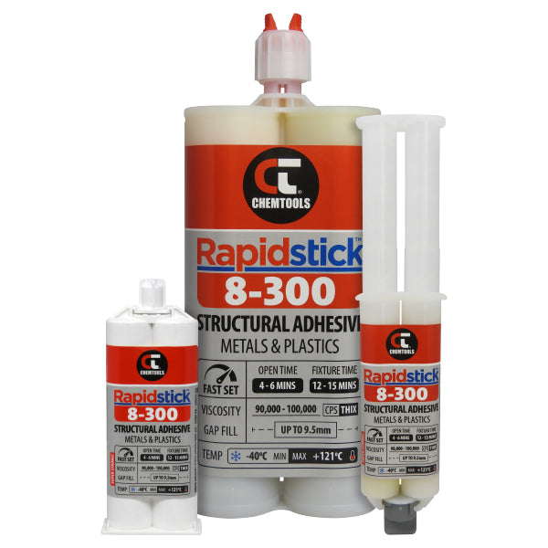 STRUCTURAL ADHESIVE, FAST SET, METALS & PLASTICS, 25ML CARTR