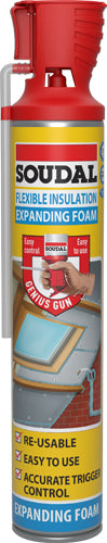 SOUDAL GENIUS GUN FLEXIBLE INSULATION FOAM  750ml BLUE
