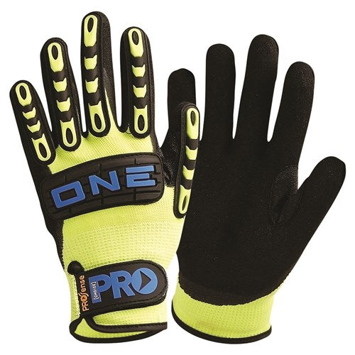 ONE GLOVE IMPACT HIGH VIS YELLOW  LARGE