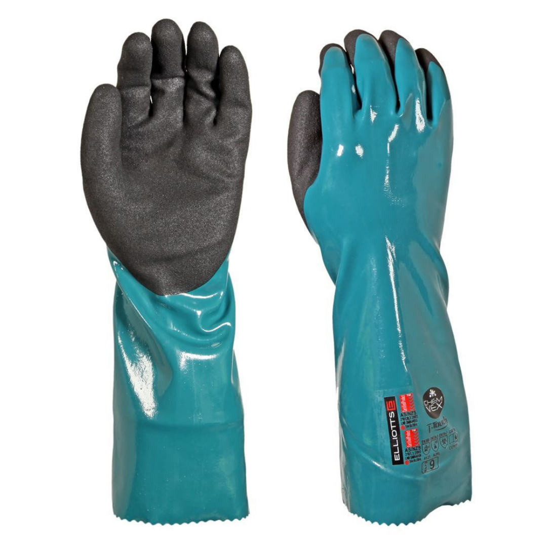 CHEM-VEX T-TOUCH CHEMICAL GLOVE 14" SIZE 8 MEDIUM