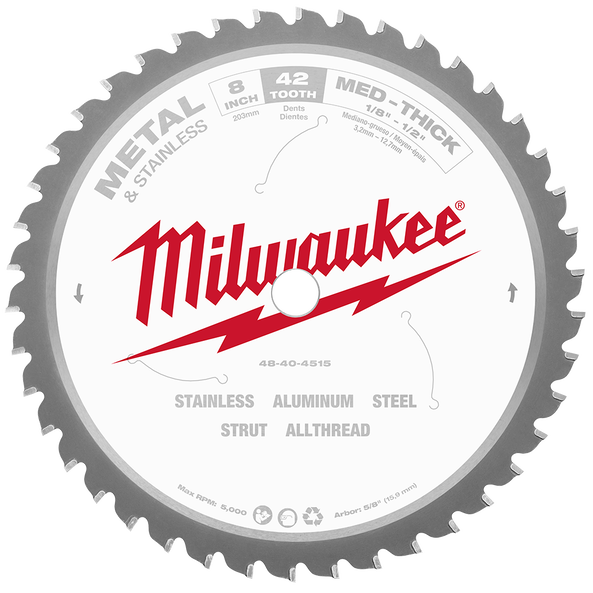 MILWAUKEE BLADE CIRC SAW TCT METAL 203mm5/8 42TDE 12/14TPI - 3PKT