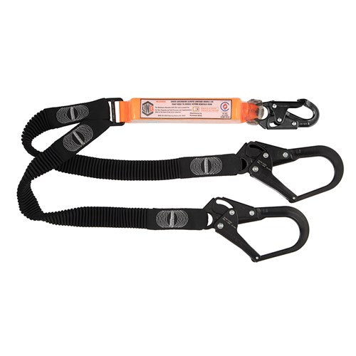 LINQ ELITE DOUBLE LEG ELASTICATED LANYARD WITH HARDWARE SN &