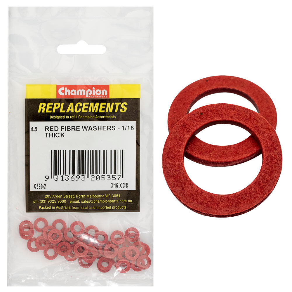 3/16 X 1/16 FIBRE WASHERS