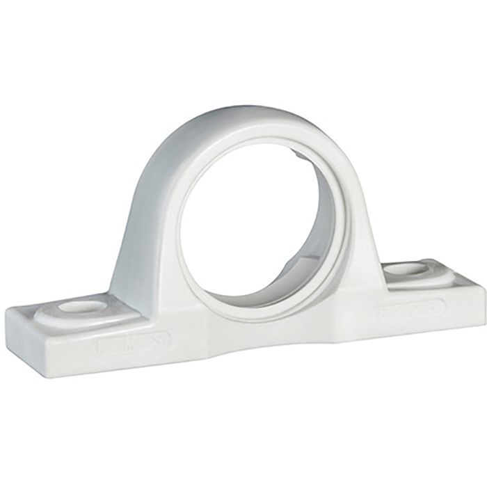 BEARING NBR WHITE THERMOPLASTIC 2 BOLT PILLOW BLOCK HOUSING W/ END