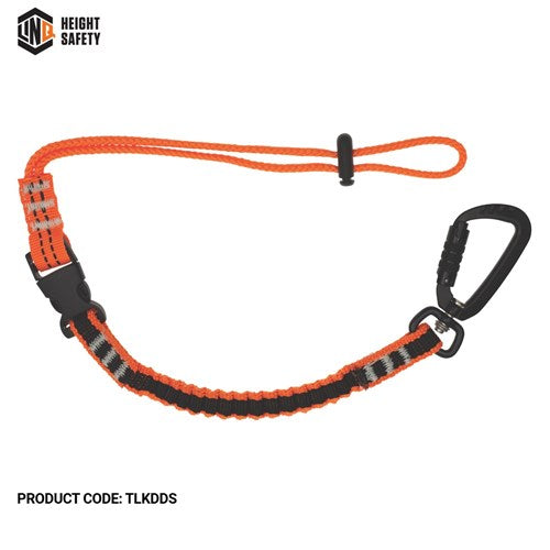 LINQ TOOL LANYARD WITH D/A CARBINER AND DET HOOK STR