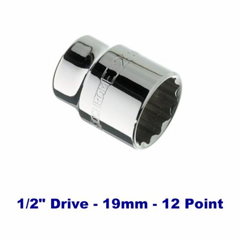 1/2 DRIVE SOCKET 19MM 12PT