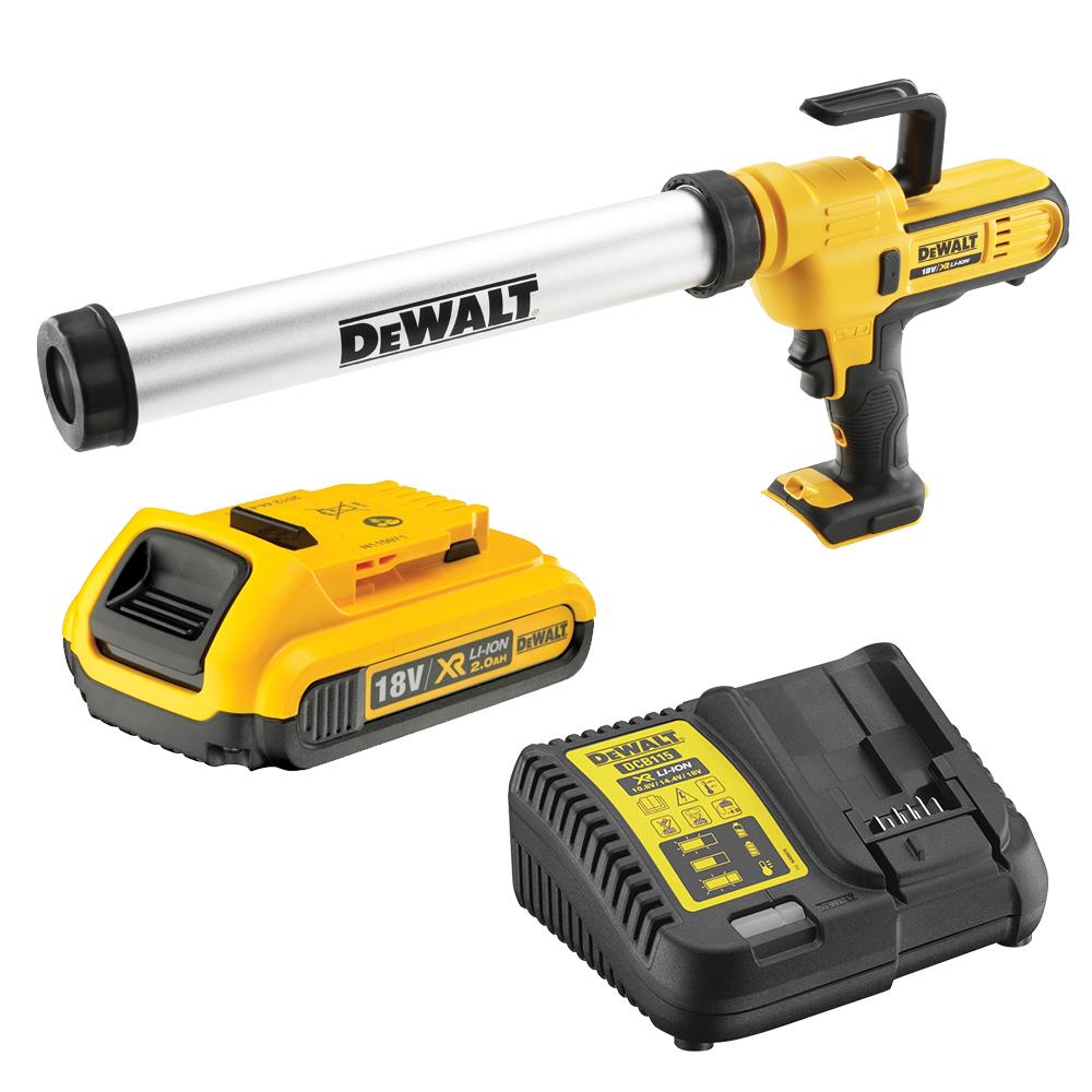 DEWALT 18V XR LI-ION 600ML CAULK GUN KIT - 2.0AH