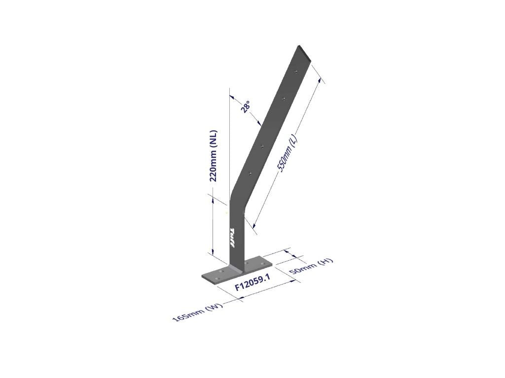 28 DEGREE LONG HEAVY DUTY FASCIA BRACKET LEG 220