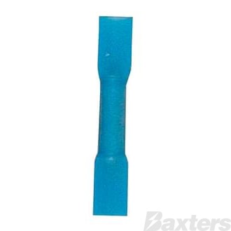 HEATSHRINKABLE BUTT TERMINALS (JOINERS) BLUE 4MM PACK 25