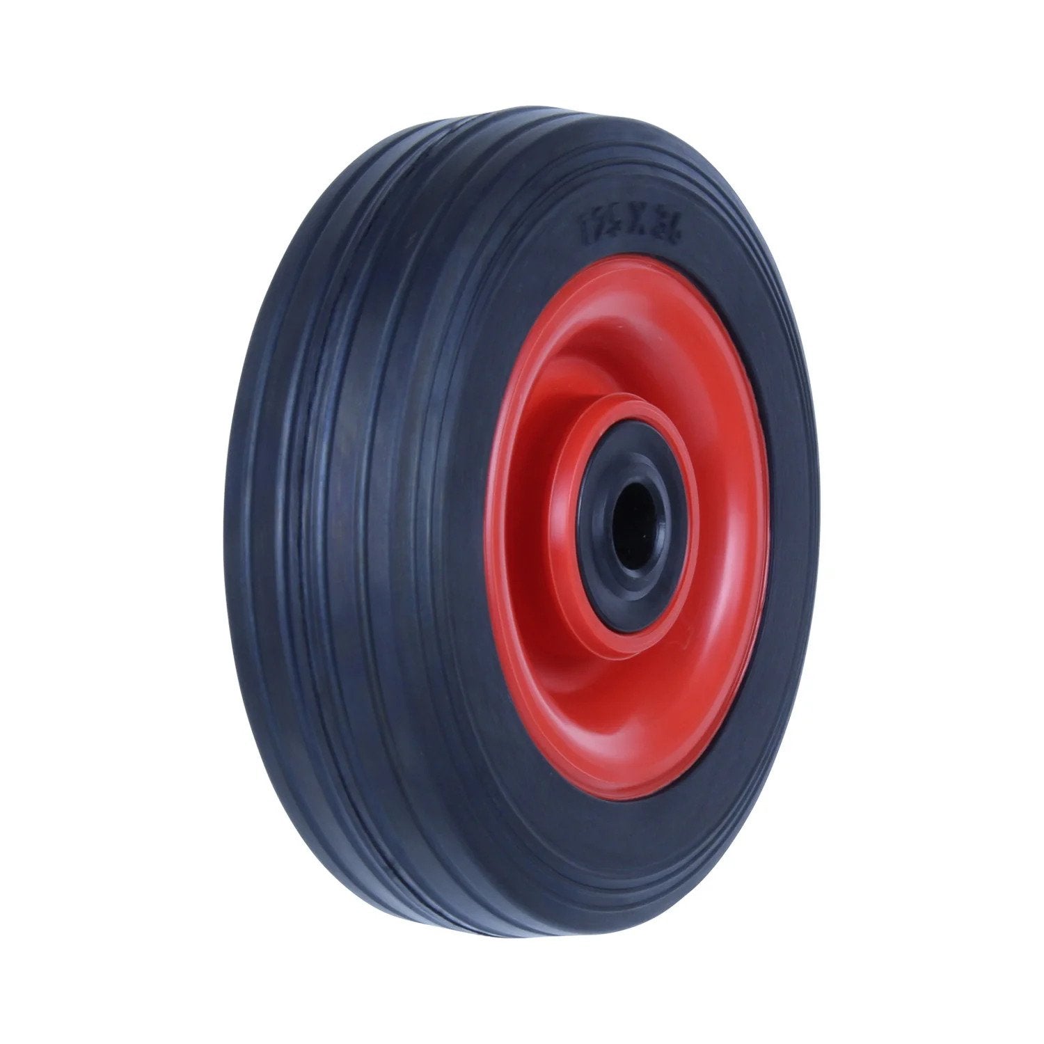 WHEEL- 125MM BLACK RUBBER TYE POLY 10MM ID