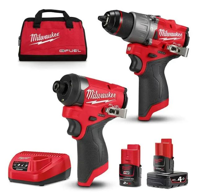 MILWAUKEE M12 FUEL 2 PIECE POWER PACK 2A2 KIT