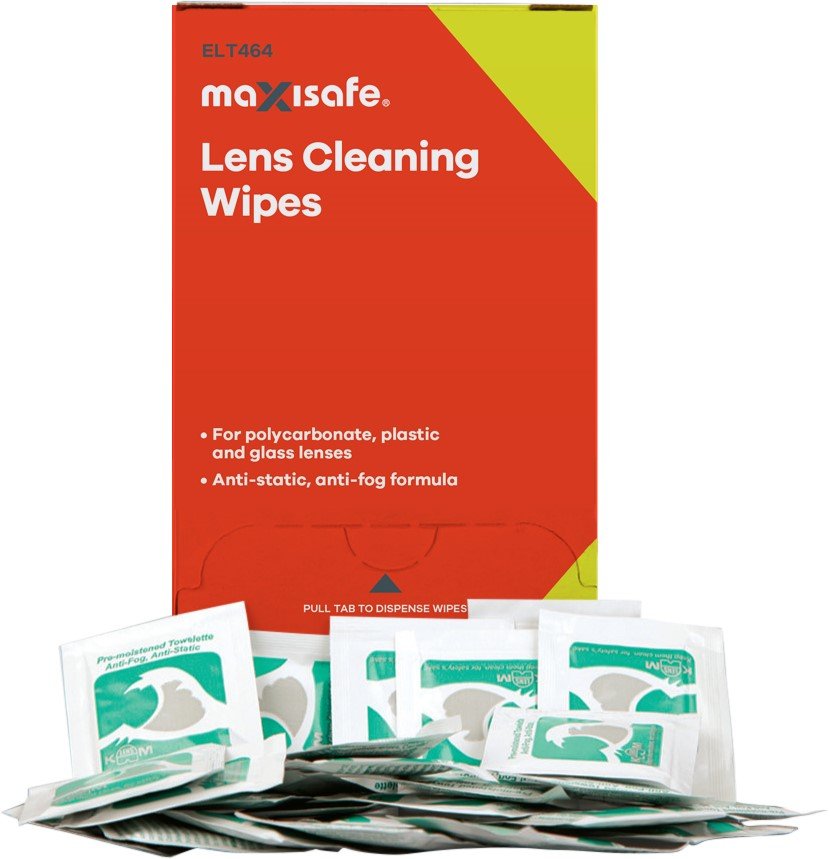 MAXISAFE ANTI-FOG LENS CLEANING SATCHETS - 100/BOX