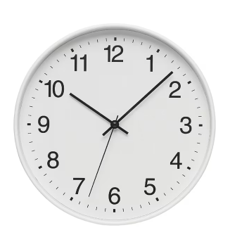 DEGREE SUBWAY 25CM CLOCK WHITE