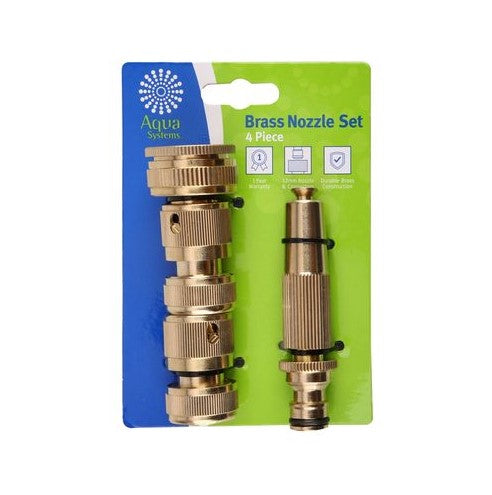AQUA SYSTEM HOSE FIT BRASS SET 4 PIECE