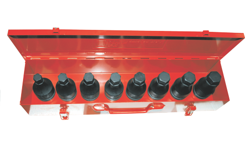 IMPACT INHEX SOCKET SET 1 DRIVE METRIC 8 PEICE