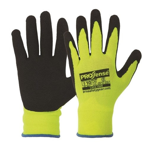 LFN HI VIS YELLOW GLOVES SIZE 8