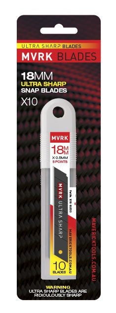 MVRK ULTRA SHARP 18MM SNAP BLADES 10 PACK