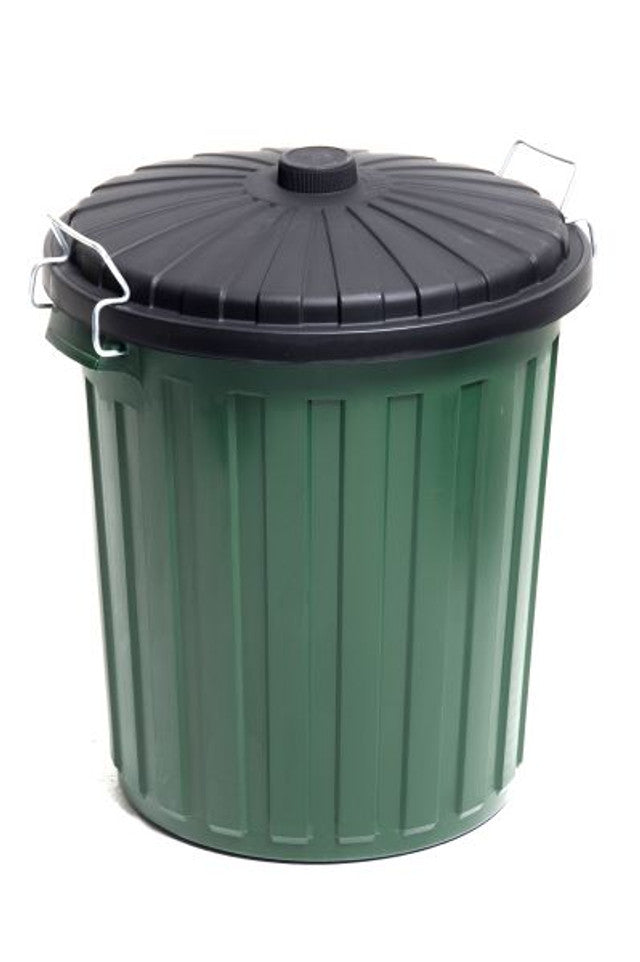 BIN & LID 55LT GREEN PLASTIC