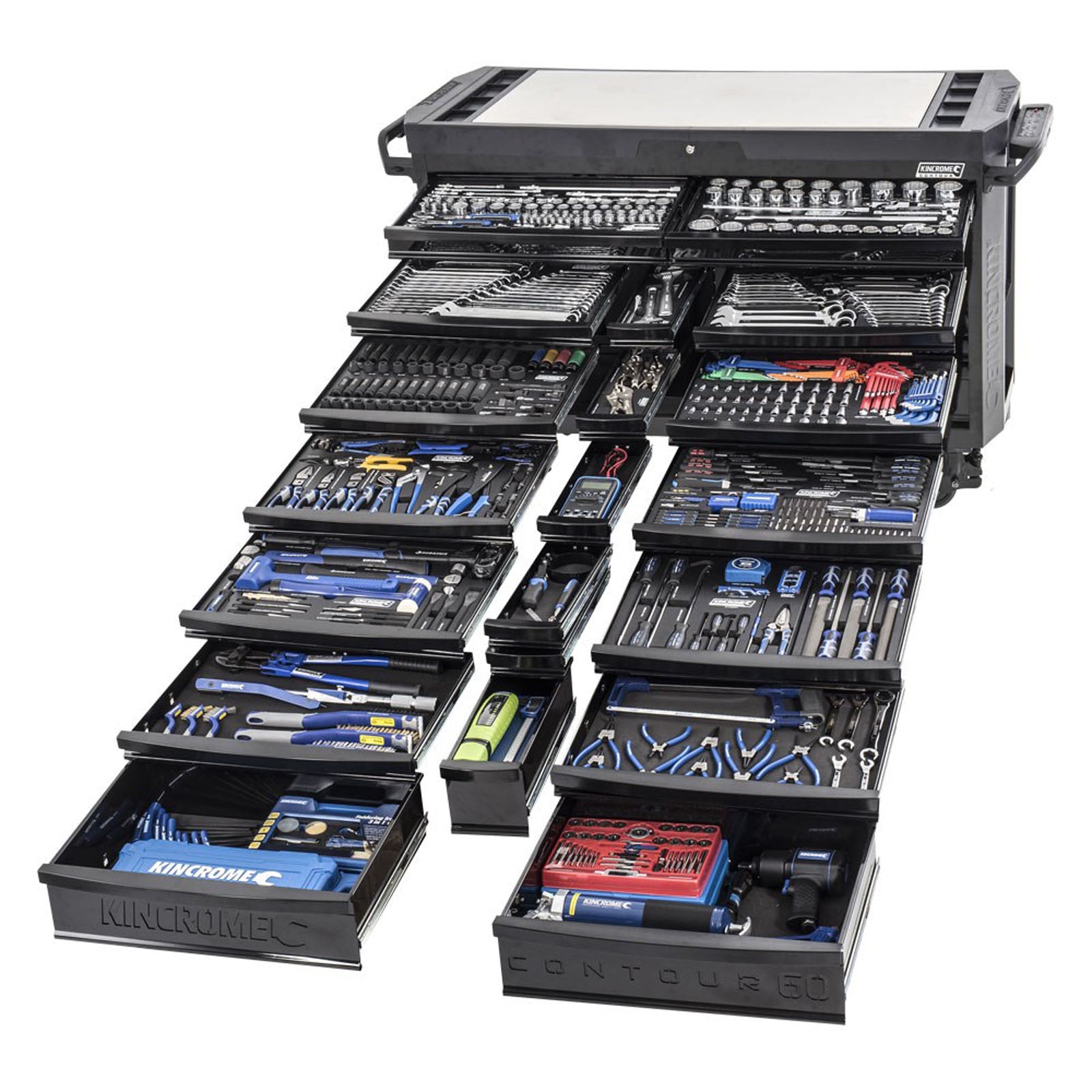 KINCROME K1562MB CONTOUR 60 TOOL TROLLEY KIT 674 PIECE 1/4, 3/8, 1/2 & 3/4