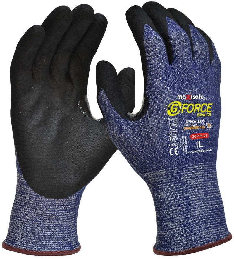 CUT 5 THIN COATED NITRILE GLOVE LARGE