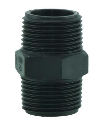 #27N 2'' BLACK NYLON HEX NIPPLE