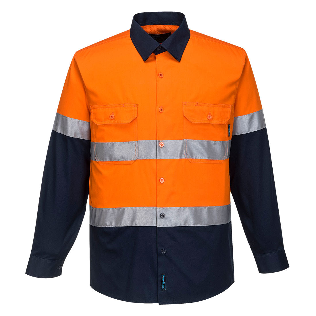 HI-VIS TWO TONE LIGHTWEIGHT LONG SLEEVE SHIRT W/ TAPE LARGE