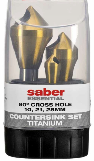 SABER ESSENTIAL 3PC 90 DEGREE CROSSHOLE SET TIN COATED