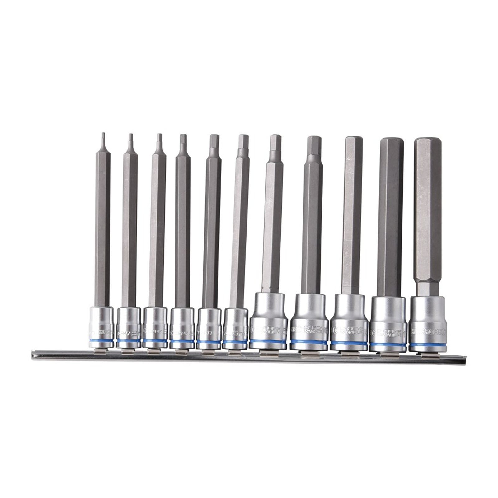 KINCROME K5223 HEX SOCKET SET 11PC MET 100MM