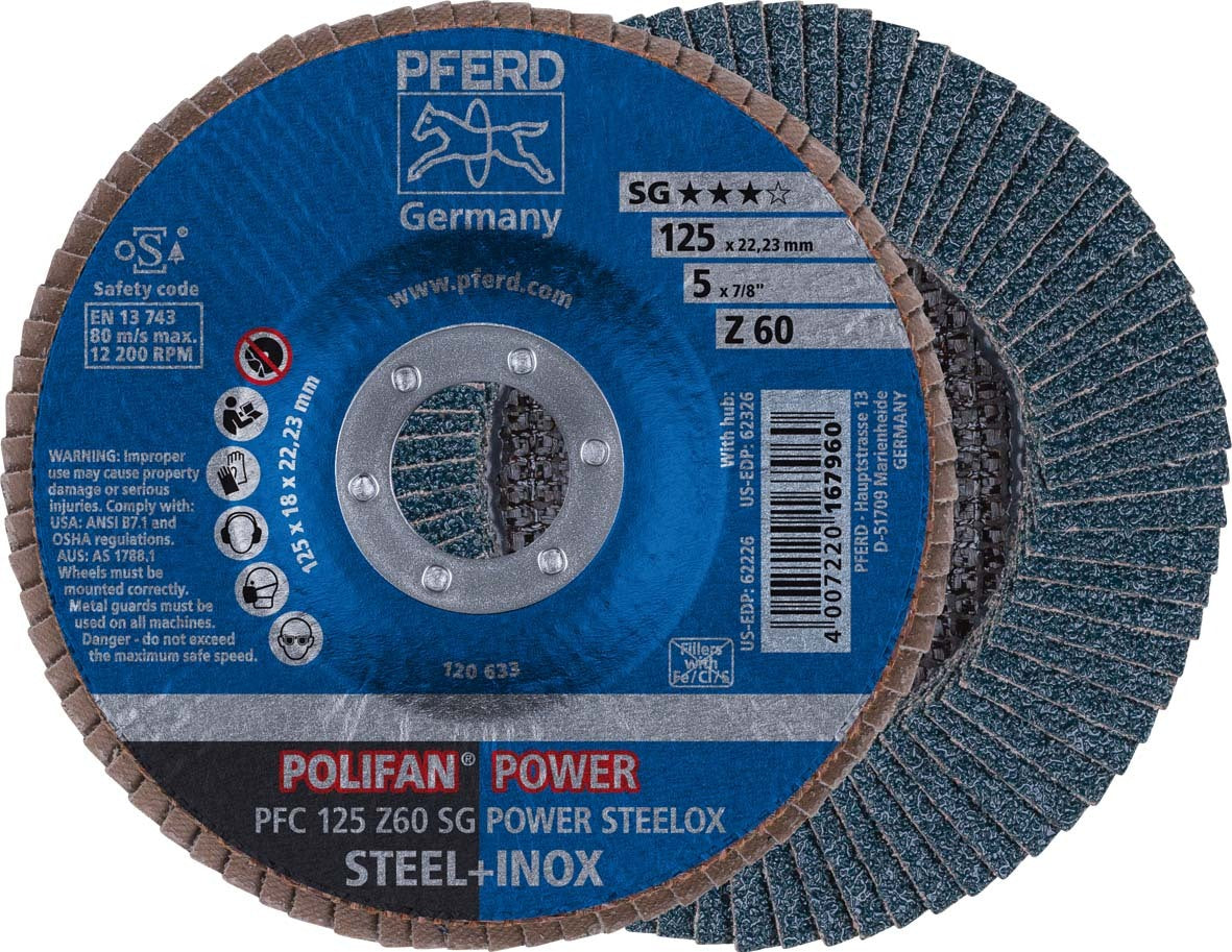 FLAP DISC PFERD PFC 125 Z  60 SG-POWER