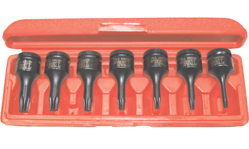 T&E 98801 IMPACT TORX SET 7PC 3/8" DR T20-T500