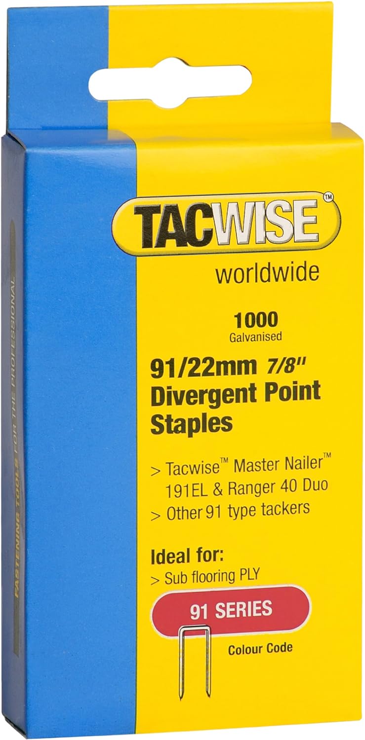 6000 SERIES STAPLES GAL - 22MM 500 PK