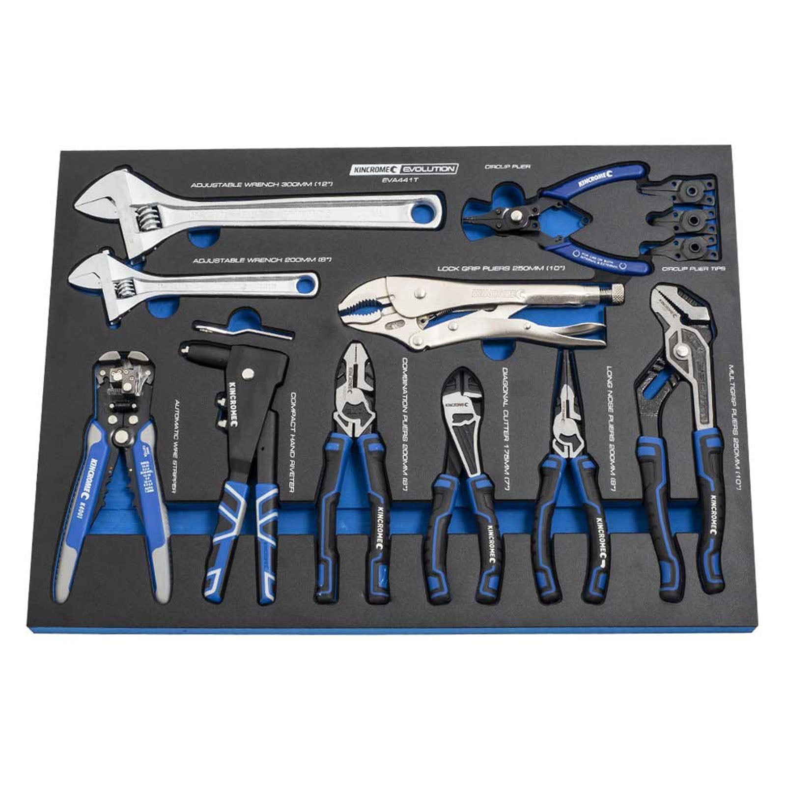 KINCROME  EVA441T EVA TRAY PLIERS / WRENCHES 10 PIECE