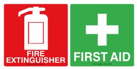 FIRST AID AND FIRE EXTINGUISHER STICKER PACK