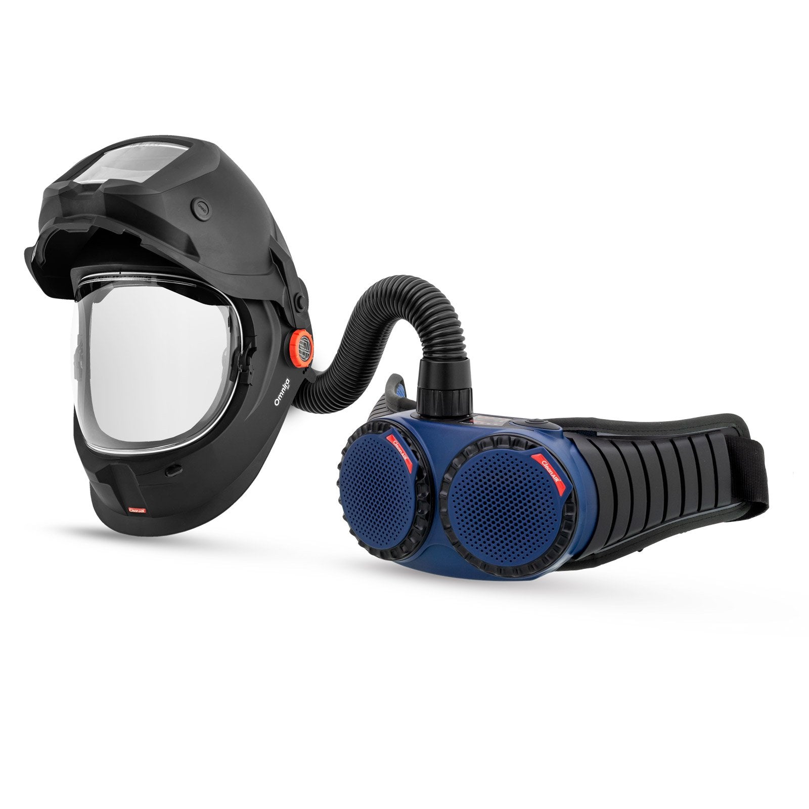 READY 2 WELD KIT - CLEANAIR AERGO & OMNIRA COMBI WELDING HELMET IN PREMIUM DUFFEL BA