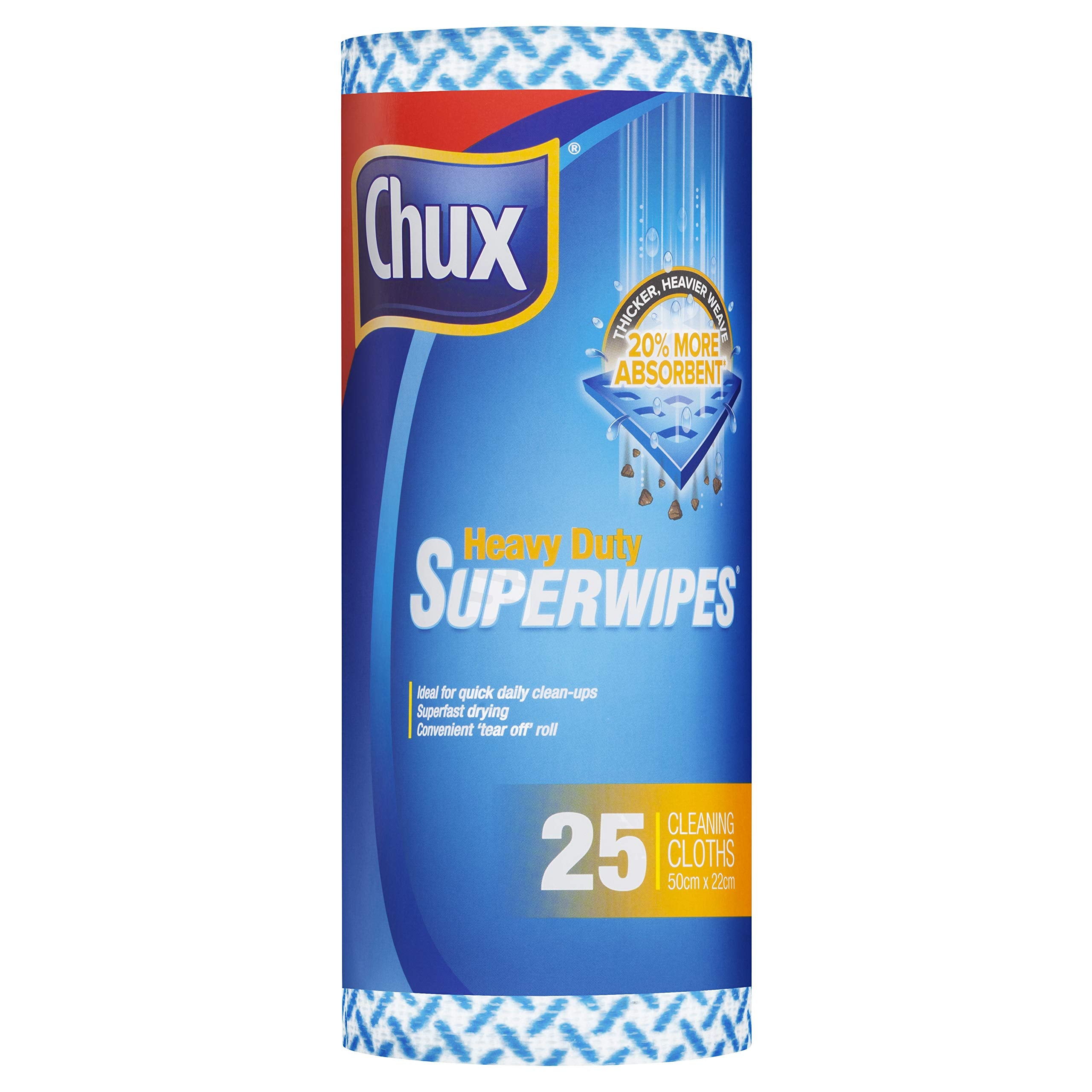 CHUX SUPERWIPES ROLL 56 X 30CM 144 PK