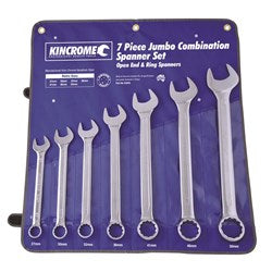JUMBO COMBINATION SPANNER SET METRIC 27MM - 50MM 7 PIECE