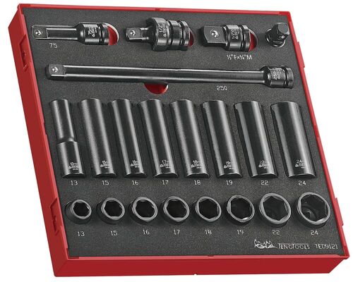 TENG TED9121 TENG - 1/2" DR. 21PC METRIC IMPACT SOCKET SET