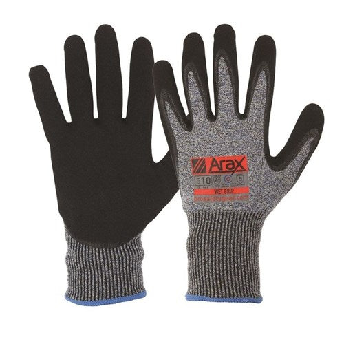 ARAX NITRILE DIP NO5 CUT RESISTANT GLOVE SIZE 8