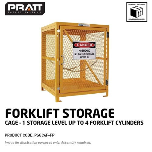 GAS STORAGE CAGE - FORKLIFT - 4 CYLINDER