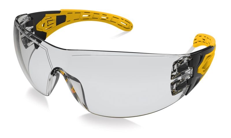 EVOLVE SILVER MIRROR SAFETY GLASSES WITH GASKET & HEADBAND