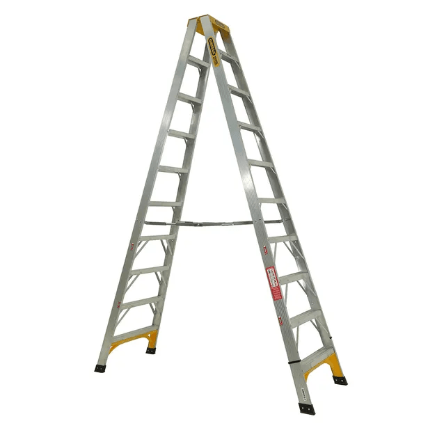 GORILLA DOUBLE SIDED A-FRAME LADDER 3.0M (10FT) ALUMINIUM 150KG INDUSTRIAL