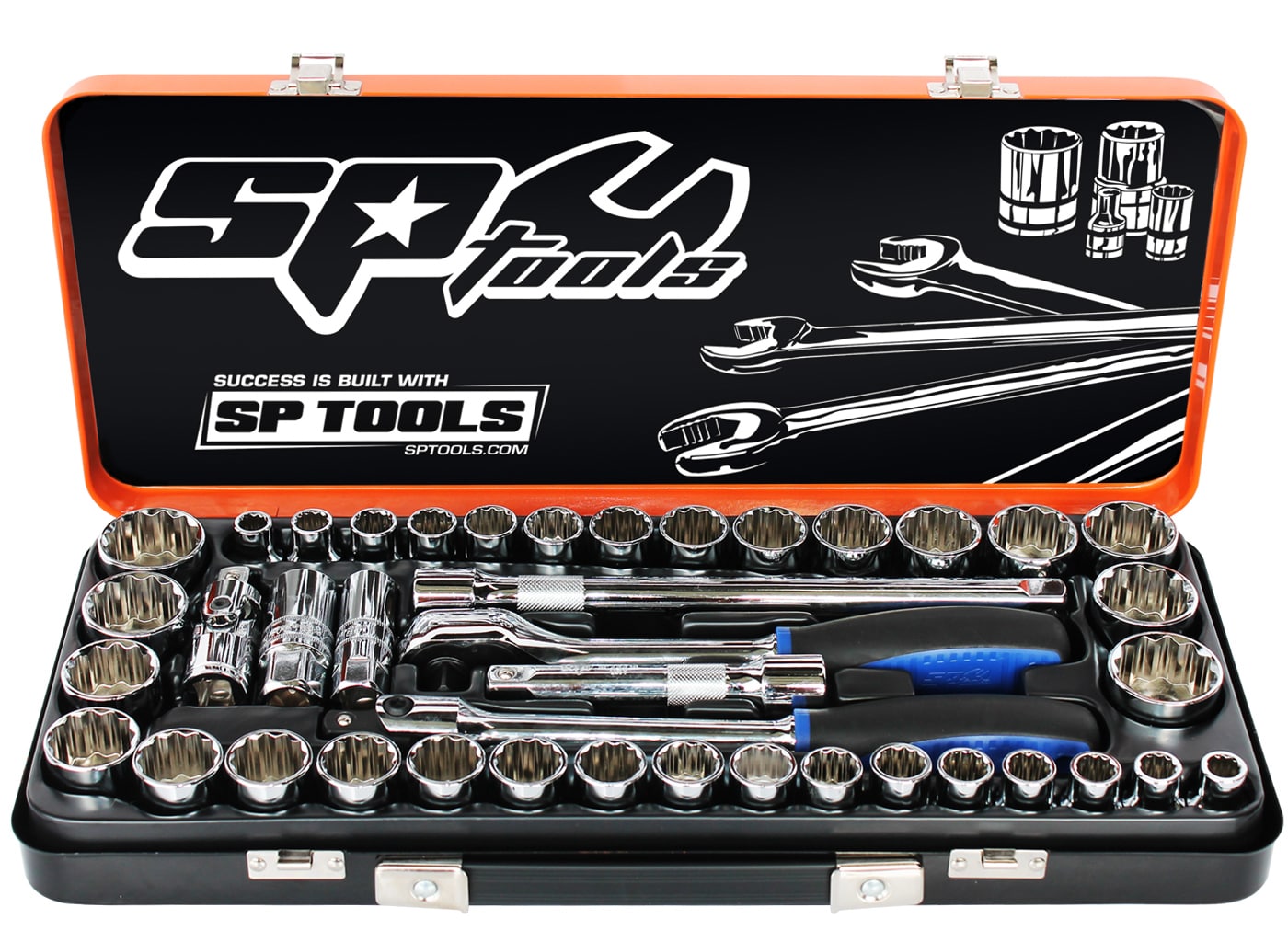 1/2"DR SOCKET SET - 12PT METRIC/SAE - 41PC