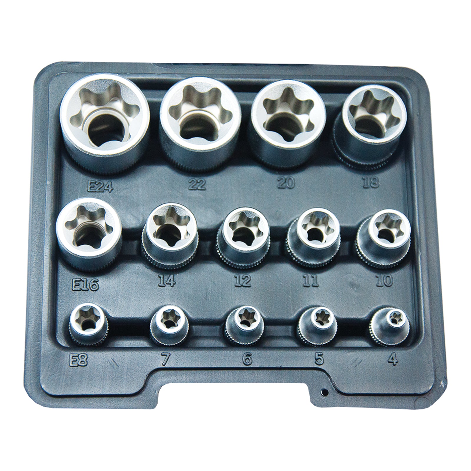 AP E TORX SOCKET SET E4 - E24 (14 PCE)